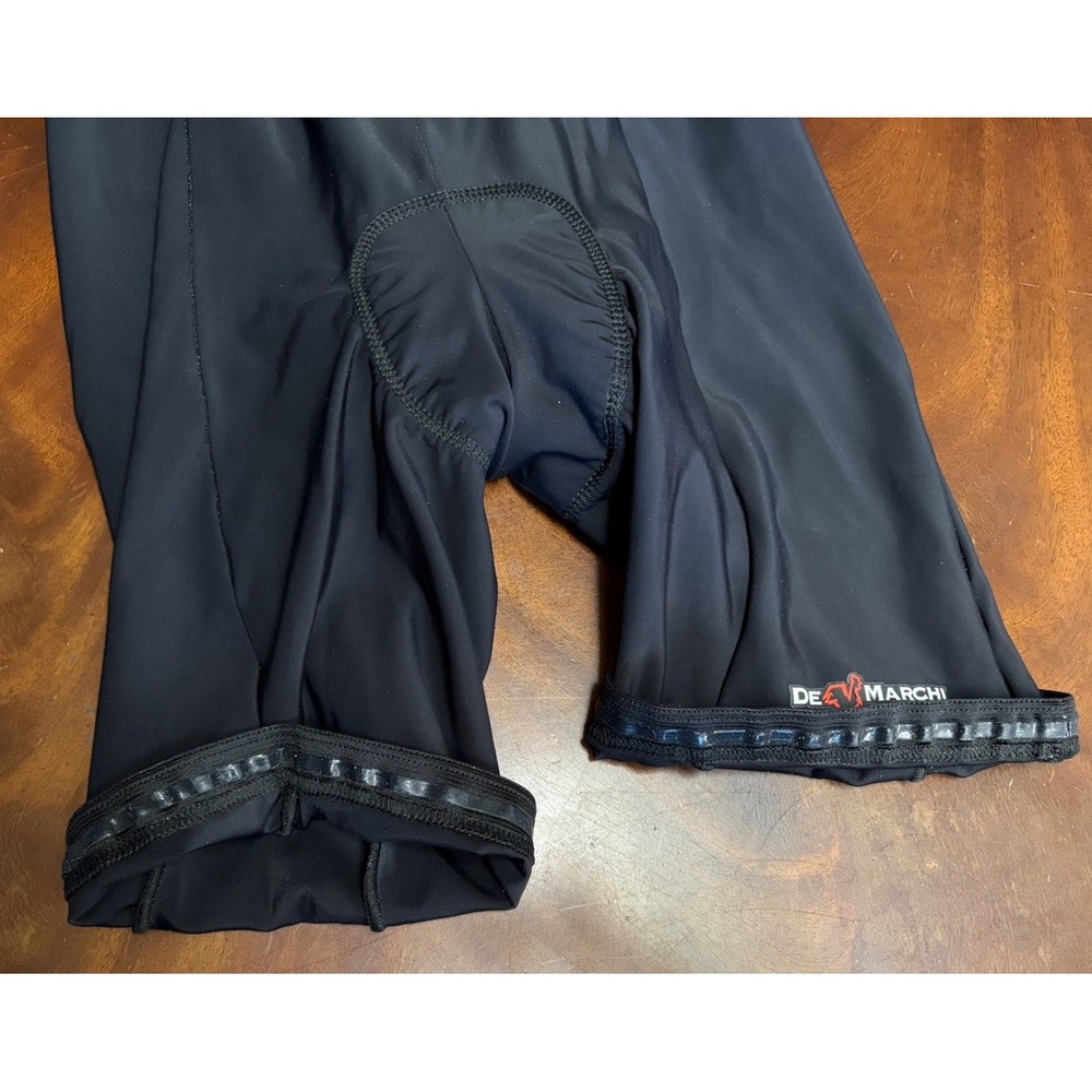 De Marchi Men's XXL Black/Gray Cycling Bib Shorts Padded Mesh Made in Italy - Picture 6 of 9